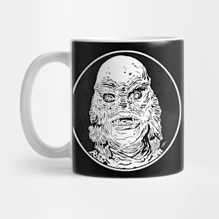 CREATURE FROM THE BLACK LAGOON (Circle Black and White) Mug